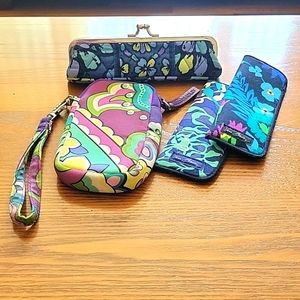 Vera Bradley Wristlet and glass cases
